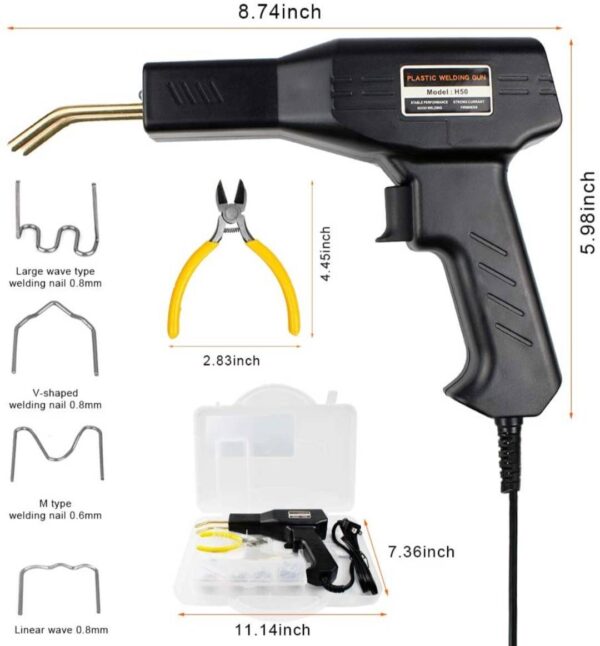 Лемилица за пиштољ за заваривање пластике + прибор