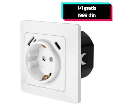 Uticnica sa USB-A i USB-C ulazom