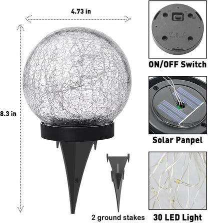 Solarna bastenska lampa u obliku naprsnutog stakla