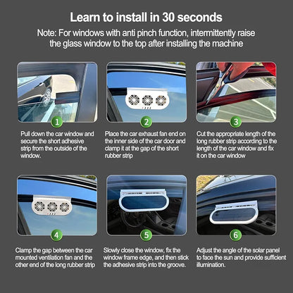 Solarni ventilator za auto-sa 3 ventilatora