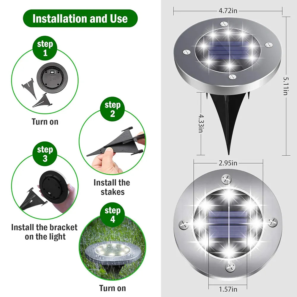 Solarne baštenske ubodne lampe (4 komada)