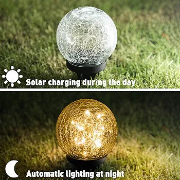 Solarna bastenska lampa u obliku naprsnutog stakla