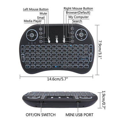 Bežična MINI TASTATURA sa RGB Osvetljenjem - Brzishop